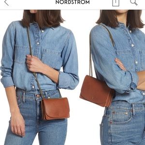 Madewell Leather Crossbody Wallet Chain